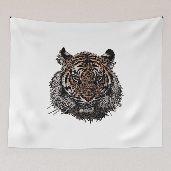 Item preview, tiger head vector illustration designed and sold by ranker666.