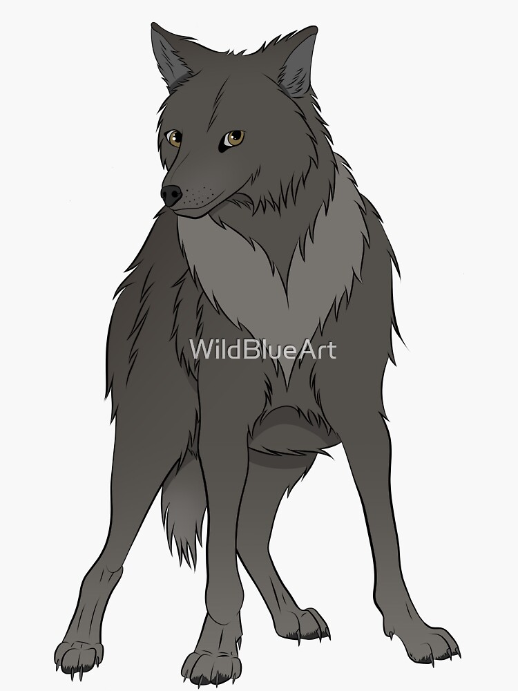 "Dire Wolf" Sticker for Sale by WildBlueArt Redbubble