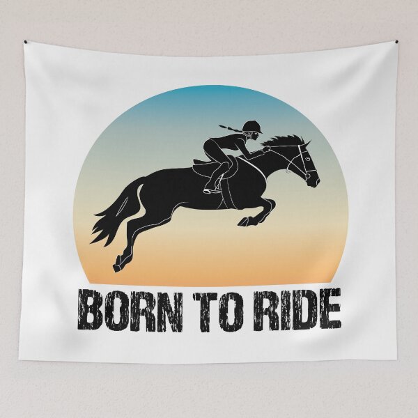 Item preview, Born to Ride Horse Riding Jumping Girl designed and sold by TheInkElephant.