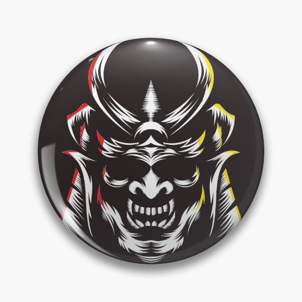 Item preview, Yokai Oni Hannya Masked Samurai Skull Mask Black and White Contrast Gifts designed and sold by MiscelChr.