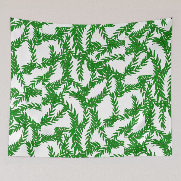 Item preview, Green Leaves Pattern Illustrated designed and sold by Faheem19.