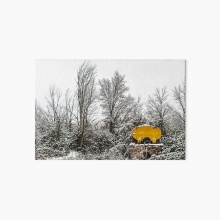 Cistern under the snow. Art Board Print
