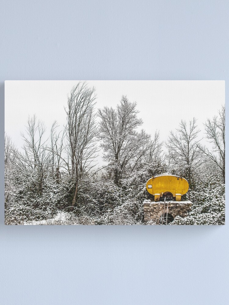 Alternate view of Cistern under the snow. Canvas Print