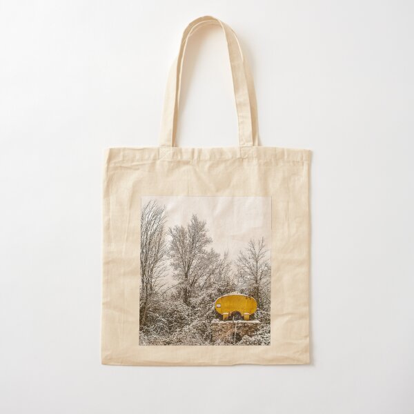 Cistern under the snow. Cotton Tote Bag