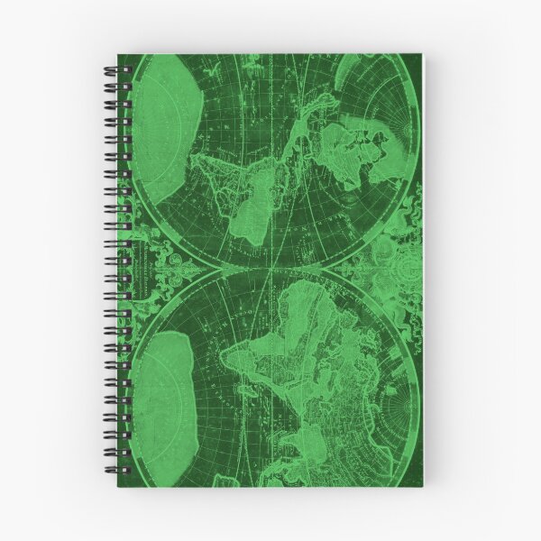 Item preview, World Map (1691) Dark Green & Green designed and sold by BravuraMedia.