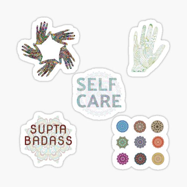 Health Wealth Self, Wellness, Healthy Lifestyle, Self Improvement, buddha sticker pack, meditation sticker pack, spiritual sticker pack, ying yang sticker pack, strength sticker pack Sticker