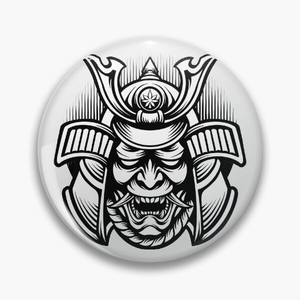 Item preview, Yokai Oni Hannya Masked Beard Samurai Skull Simple White Mask Gifts designed and sold by MiscelChr.