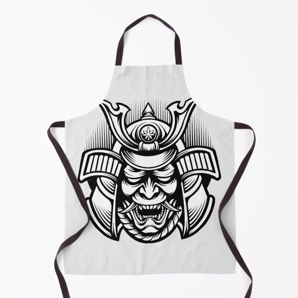 Item preview, Yokai Oni Hannya Masked Beard Samurai Skull Simple White Mask Gifts designed and sold by MiscelChr.