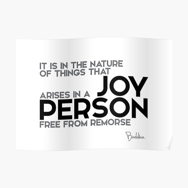 joy person - buddha Poster