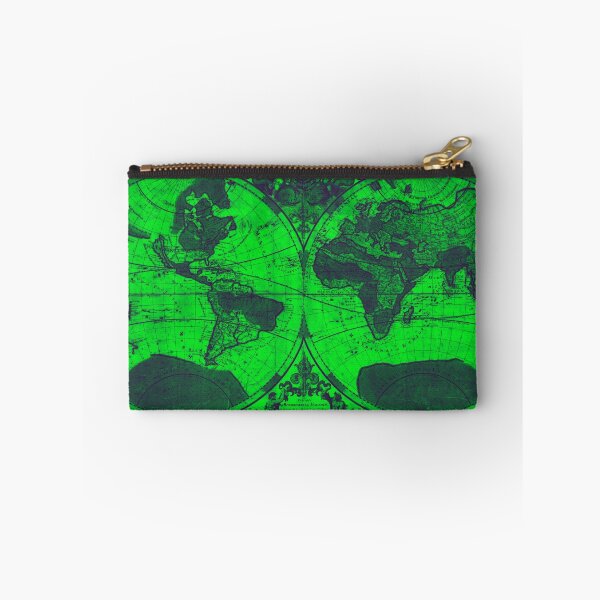 Item preview, World Map (1691) Green & Blue  designed and sold by BravuraMedia.