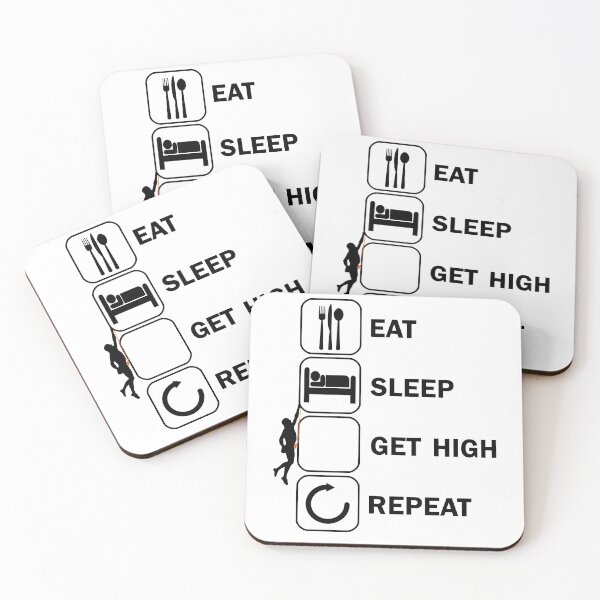 Item preview, Eat Sleep Get High Repeat Climbing designed and sold by DerNerd.