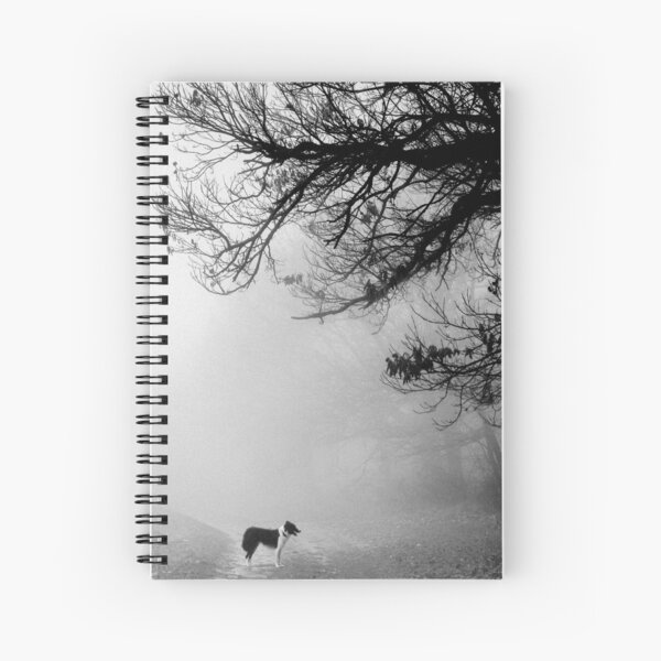 Dog in the mist. Spiral Notebook