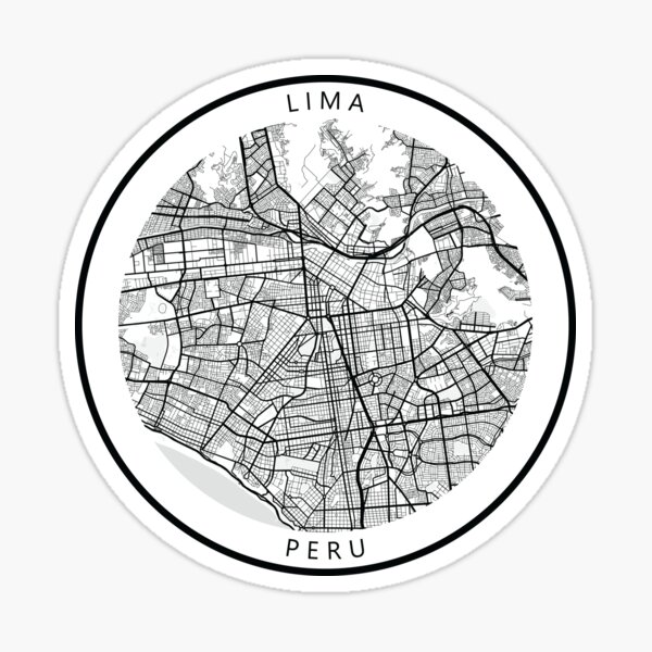 Item preview, Lima, Peru Map (Theme 1) designed and sold by Mapnify.