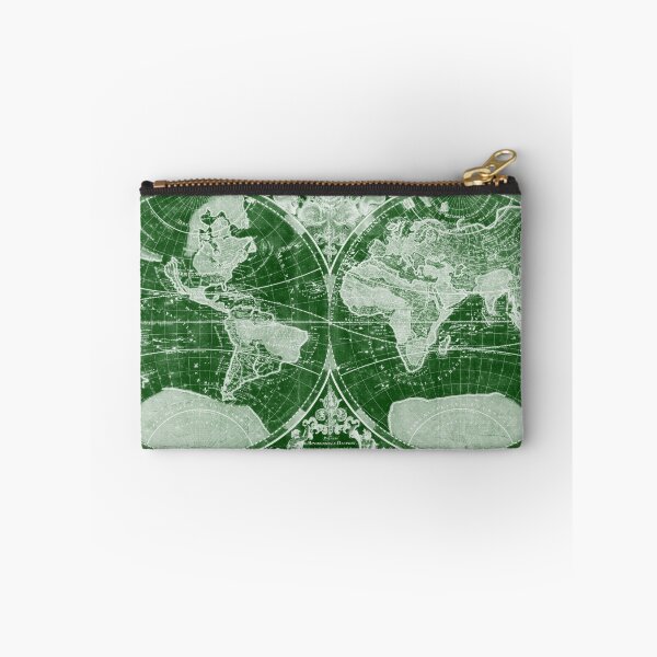 Item preview, World Map (1691) Green & White designed and sold by BravuraMedia.