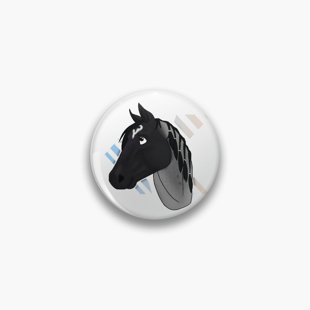 Blue Roan American Quarter Horse Pin For Sale By Spottymcnugget Redbubble