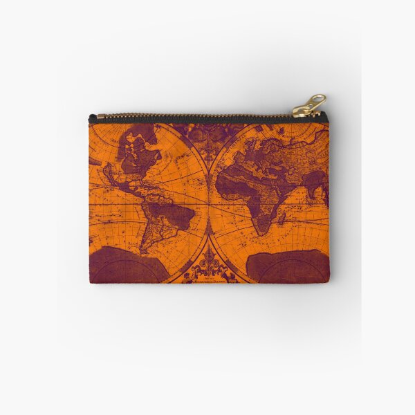 Item preview, World Map (1691) Orange & Purple  designed and sold by BravuraMedia.