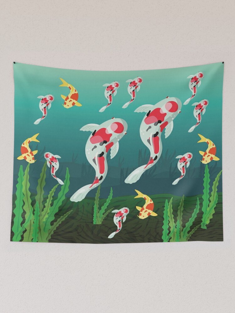 Koi cheap fish tapestry