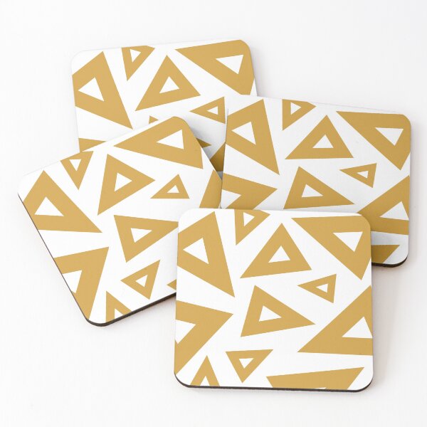 Item preview, Golden / orche yellow triangles designed and sold by printhappy.