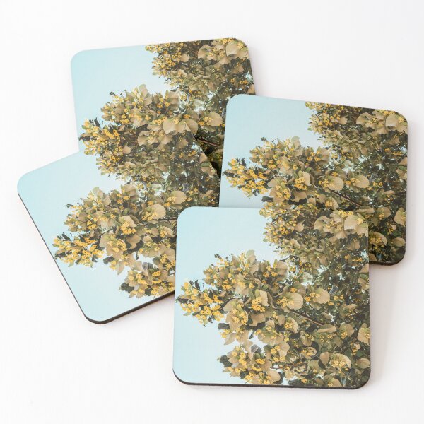 Item preview, Lime Tree Flowers, Floral Print, Yellow Flowers Blue Sky Print, Spring Blossom Art, Flower Bloom Print designed and sold by radub85.
