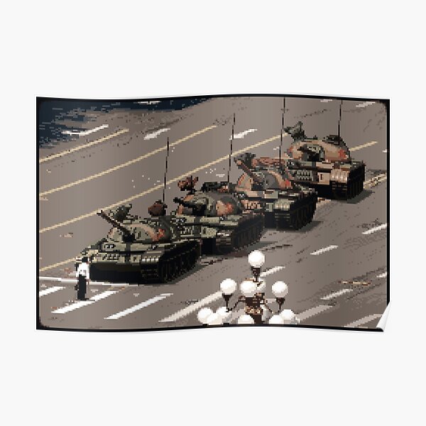 Tank Man – History in Pixels Poster