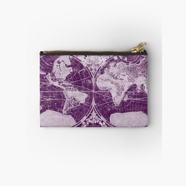 Item preview, World Map (1691) Dark Purple & White designed and sold by BravuraMedia.