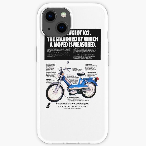 PEUGEOT 103 CYCLOMOTEUR Coque souple iPhone