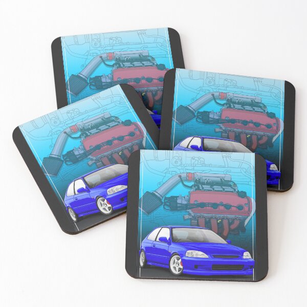 Item preview, Copy of Civic EK hatch with a D16 engine background  designed and sold by ArtyMotive.