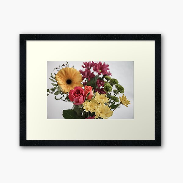 Colourful floral bouquet Framed Art Print