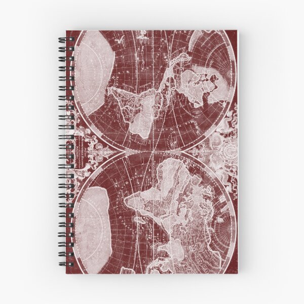 Item preview, World Map (1691) Dark Red & White designed and sold by BravuraMedia.