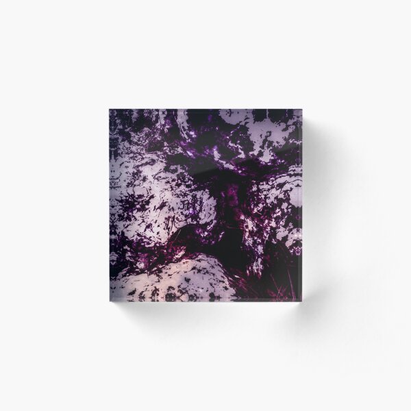 Purple snow Acrylic Block