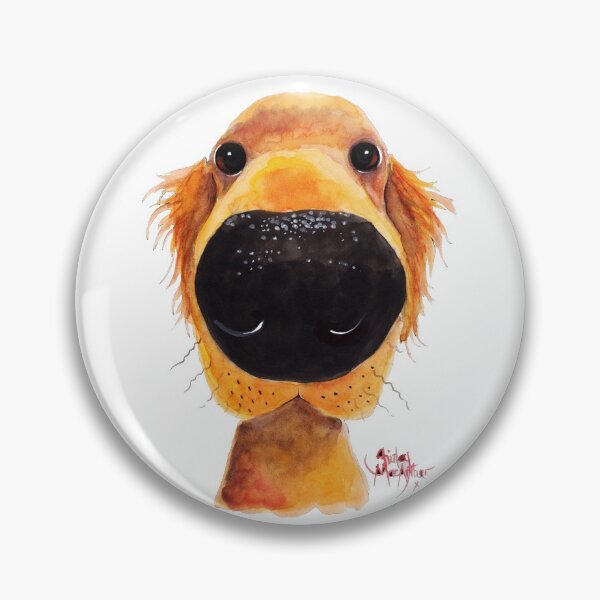 Item preview, Labrador / Golden Retriever PRiNT ' NoSeY DoG RoY oN BLaCK ' BY SHiRLeY MacARTHuR designed and sold by Shirley MacArthur Art.