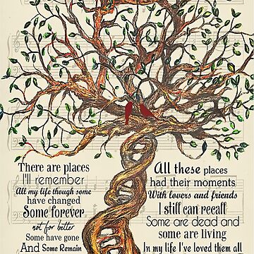 Artwork thumbnail, In My Life Lyrics - Tree And Cardinal Bird Gift Who Love "In My Life" by DebraGiftShop