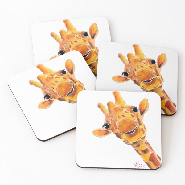 Item preview, GiRaFFe Zoo ANiMaL PRiNTS ' JoRGe ' BY SHiRLeY MaCARTHuR designed and sold by Shirley MacArthur Art.