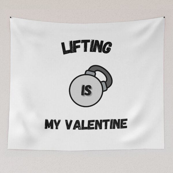 Item preview, Lifting is my valentine - Funny Health and Fitness Freak humor - Black designed and sold by whatisonmymind.