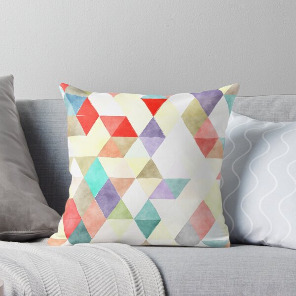Item preview, Boho Geometric Triangles Pattern Pastel Watercolor designed and sold by PixDezines.