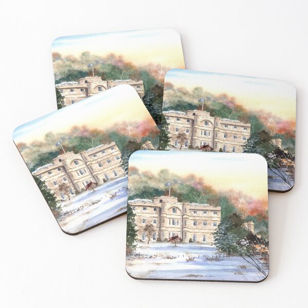 Item preview, Willersley Castle, Derbyshire - Snowy landscape painting designed and sold by Kathryn Green.
