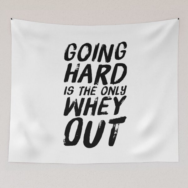 Item preview, Whey Pun - Going Hard Is The Only Whey Out Gym Quote designed and sold by ArqDezines.