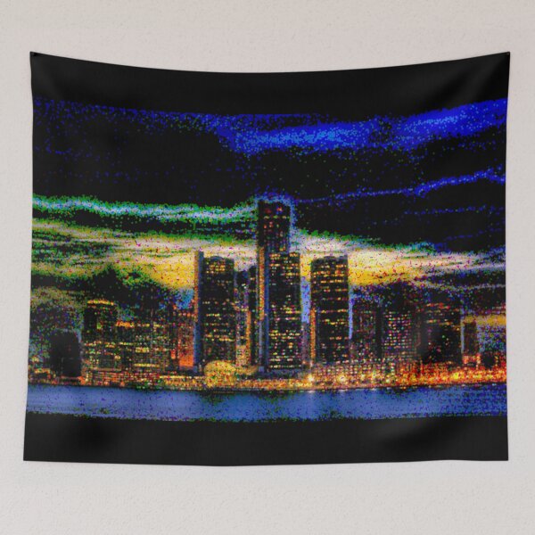 Item preview, Detroit City Skyscraper Skylines designed and sold by zareworks.