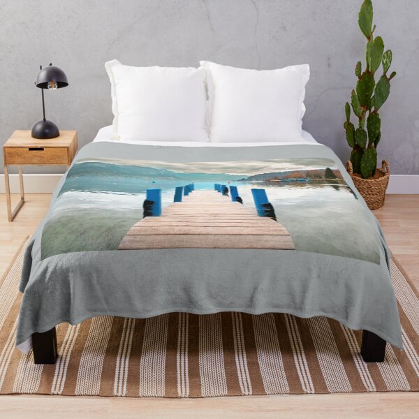 Item preview, Wooden jetty of the Annecy lake, France designed and sold by Rrrainbow.