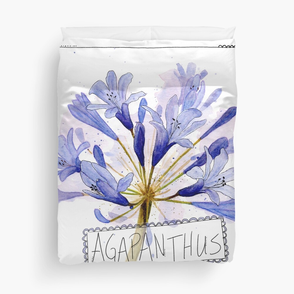 agapanthus duvet cover