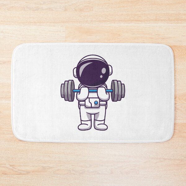 Item preview, Cute Astronaut Lifting Dumbbell designed and sold by YousfiYs.