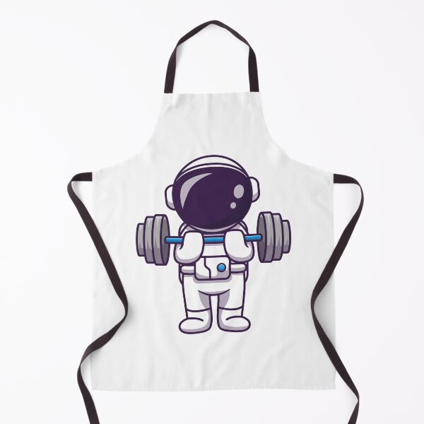 Item preview, Cute Astronaut Lifting Dumbbell designed and sold by YousfiYs.