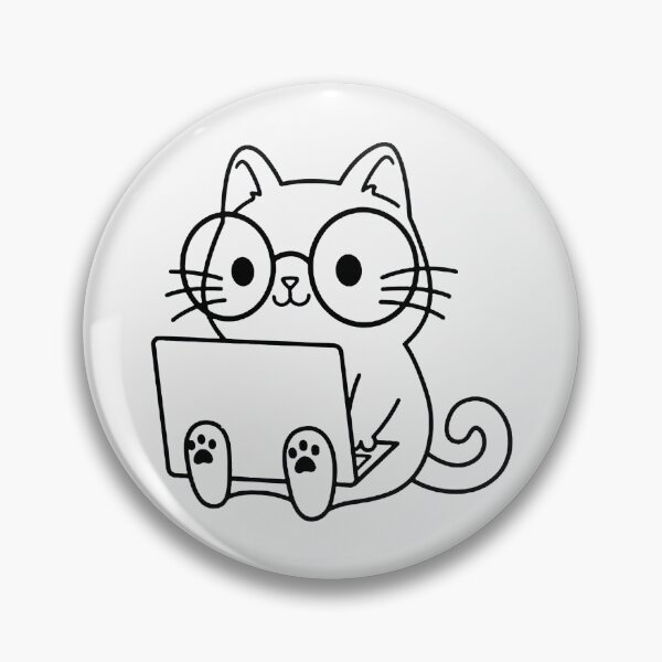Item preview, nerd cat designed and sold by ompongalfina.