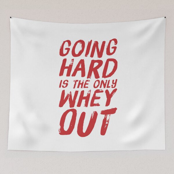 Item preview, Whey Pun - Going Hard Is The Only Whey Out Gym Funny Quote designed and sold by ArqDezines.