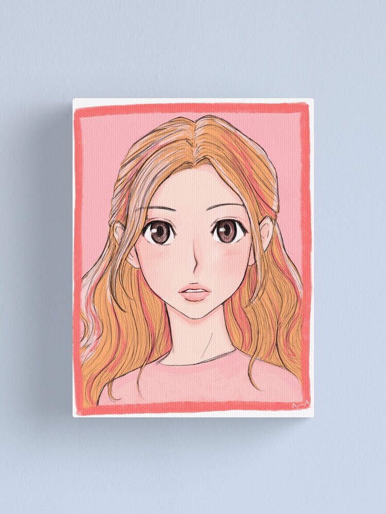 Cute Anime Girl Art Drawing Design Kawaii Kpop Loona Vivi Inspired Canvas Print By Pokopunch 8129