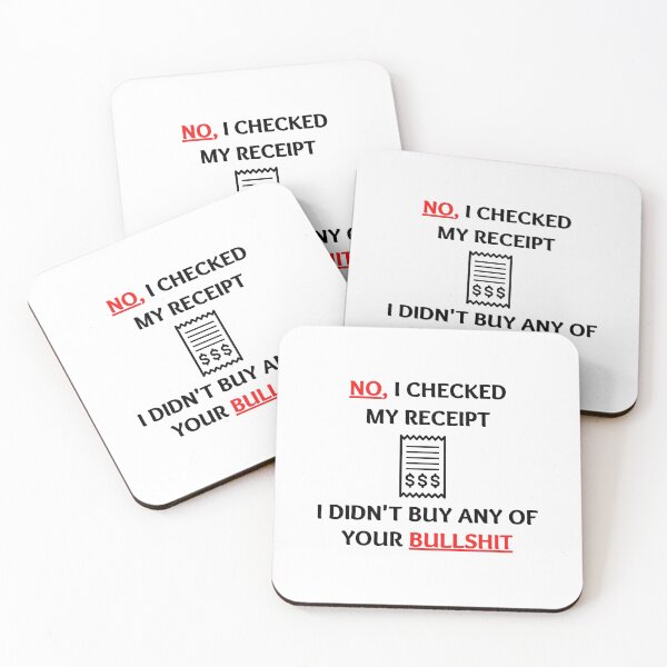 Item preview, No I Checked My Receipt designed and sold by momsnpops.
