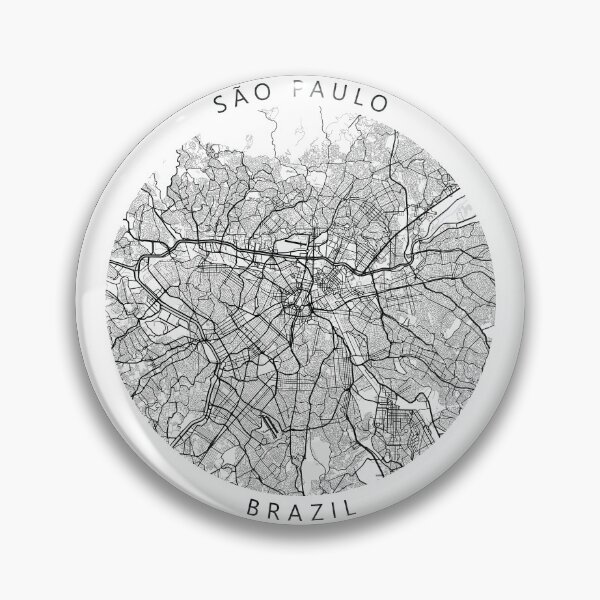 Item preview, São Paulo, Brazil Map (Theme 1) designed and sold by Mapnify.