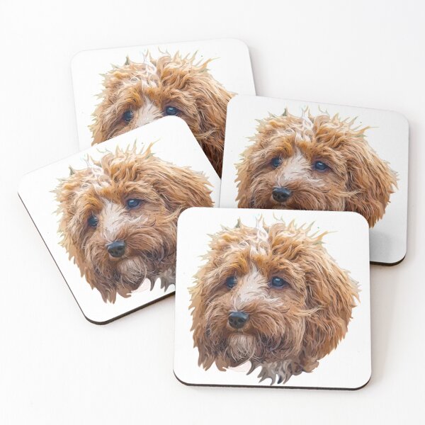 Item preview, Cockapoo Art Gorgeous Brown and White Doodle Dog designed and sold by Labradoodlesetc.