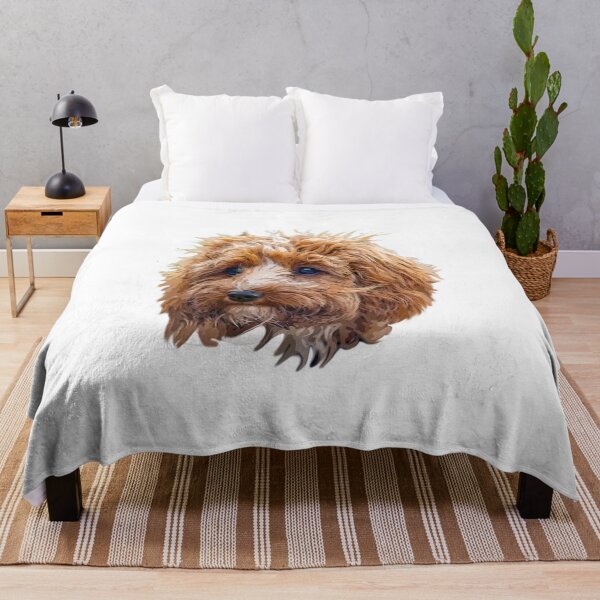 Item preview, Cockapoo Art Gorgeous Brown and White Doodle Dog designed and sold by Labradoodlesetc.