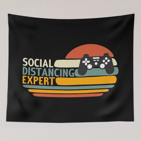 Item preview, Social Distancing Expert Gaming Vintage Video Gamer Gift  designed and sold by pannolinno.